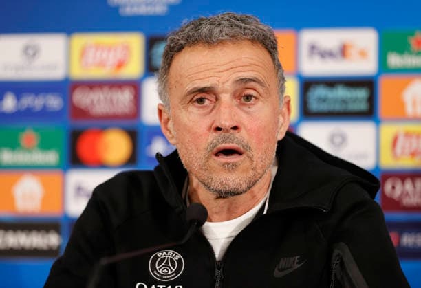 La Turbie, France - February 16, 2026: UEFA Champions League 2025 26 - AS Monaco - Paris Saint Germain PSG press conference, PK, Pressekonferenz with PSG Head Coach Luis Enrique UEFA Champions League 2025 26: AS Monaco vs. PSG Paris