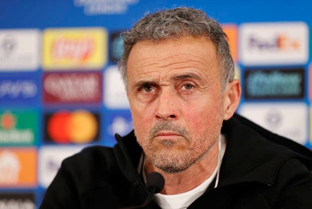 La Turbie, France - February 16, 2026: UEFA Champions League 2025 26 - AS Monaco - Paris Saint Germain PSG press conference, PK, Pressekonferenz with PSG Head Coach Luis Enrique UEFA Champions League 2025 26: AS Monaco vs. PSG Paris