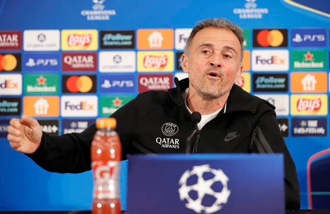 La Turbie, France - February 16, 2026: UEFA Champions League 2025 26 - AS Monaco - Paris Saint Germain PSG press conference, PK, Pressekonferenz with PSG Head Coach Luis Enrique UEFA Champions League 2025 26: AS Monaco vs. PSG Paris