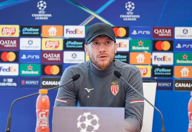 La Turbie, France - February 16, 2026: UEFA Champions League 2025 26 - AS Monaco - Paris Saint Germain PSG press conference, PK, Pressekonferenz with Head Coach Sebastien Pocognoli. UEFA Champions League 2025 26: AS Monaco vs. PSG Paris
