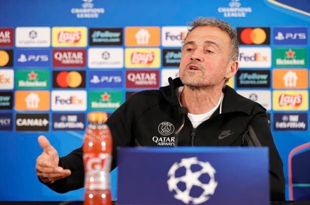 La Turbie, France - February 16, 2026: UEFA Champions League 2025 26 - AS Monaco - Paris Saint Germain PSG press conference, PK, Pressekonferenz with PSG Head Coach Luis Enrique UEFA Champions League 2025 26: AS Monaco vs. PSG Paris