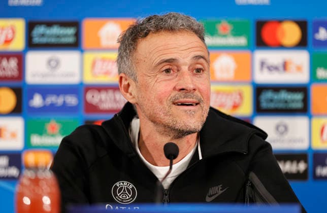 La Turbie, France - February 16, 2026: UEFA Champions League 2025 26 - AS Monaco - Paris Saint Germain PSG press conference, PK, Pressekonferenz with PSG Head Coach Luis Enrique UEFA Champions League 2025 26: AS Monaco vs. PSG Paris