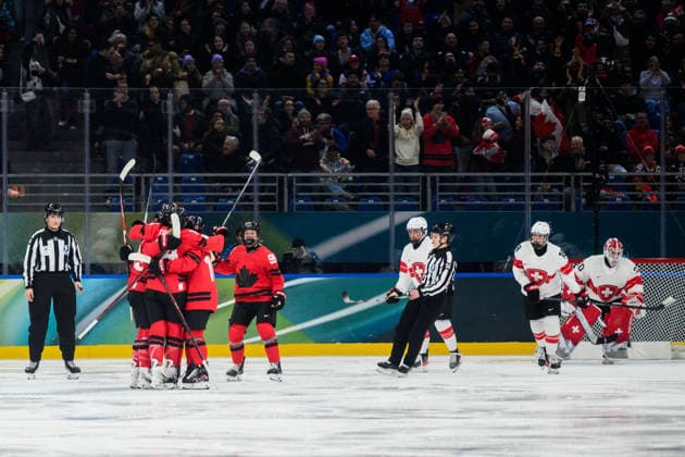 260216 Marie-Philip Poulin of Canada celebrate the 1-0 goal in the women s Ice hockey, Eishockey semifinal between Canada and Switzerland during day 10 of the 2026 Winter Olympics on February 16, 2026 in Milan. Photo: Emma Wallskog BILDBYRAN kod EW EW0639 ishockey ice hockey Olympic Games, Olympische Spiele, Olympia, OS olympics winter olympics os ol olympiska spel vinter-os olympiske leker milano cortina 2026 milan cortina 2026 milano cortina 2026 olympic games milano cortina 2026 winter olympic games milano cortina-os milano cortina-ol vinter-ol 10 bbeng kanada canada schweiz switzerland dam semifinal jubel *** 260216 Marie Philip Poulin of Canada celebrate the 1 0 goal in the women s ice hockey semifinal between Canada and Switzerland during day 10 of the 2026 Winter Olympics on February 16, 2026 in Milan Photo Emma Wallskog BILDBYRAN kod EW EW0639 ishockey ice hockey olympic games olympics winter olympics os ol olympiska spel vinter os olympiske leker milano cortina 2026 milan cortina 2026 milano cortina 2026 olympic games milano cortina 2026 winter olympic games milano cortina os milano cortina ol vinter ol 10 bbeng kanada canada schweiz switzerland dam semifinal jubel  Copyright: EMMAxWALLSKOG BB260216EW094