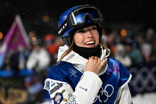 Ailing Eileen Gu of China during the first run of the Women s Freeski Big Air Final at the Milano Cortina Winter Olympics at Livigno Snow Park on February 16, 2026. - RONI REKOMAA Livigno Italy RGnm39VhBIs  Copyright: xRonixRekomaax RGnm39VhBIs