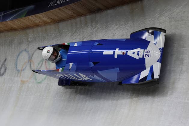 GIOCHI OLIMPICI - Olimpiadi Invernali Milano-Cortina 2026 - Bobsleigh Women s Giada Andreotti from Italy competes during the Olympic Winter games, Winterspiele,Spiele, Summer games Milano-Cortina 2026, Bobsleigh Women s Monobob, Gold Medal race on February 16, 2026 at Cortina Sliding Center in Cortina d Ampezzo, Italy. Cortina D Ampezzo Italy  Copyright: xIPAxSport ABACAx