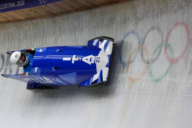 GIOCHI OLIMPICI - Olimpiadi Invernali Milano-Cortina 2026 - Bobsleigh Women s Giada Andreotti from Italy competes during the Olympic Winter games, Winterspiele,Spiele, Summer games Milano-Cortina 2026, Bobsleigh Women s Monobob, Gold Medal race on February 16, 2026 at Cortina Sliding Center in Cortina d Ampezzo, Italy. Cortina D Ampezzo Italy  Copyright: xIPAxSport ABACAx