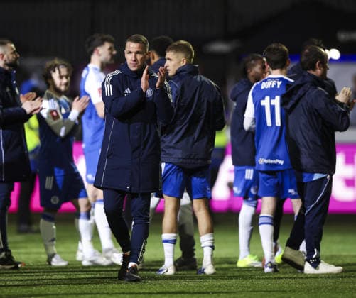 Macclesfield v Brentford, FA Cup 4th Round 16.02.26 Macclesfield v Brentford, FA Cup 4th Round Bradley Ormesher The Times John Rooney Manger of Macclesfield FC at the end of the match  Copyright: xBradleyxOrmesherx NINTCHDBPICT001059784696