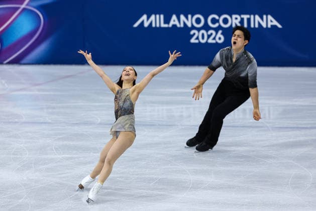 GIOCHI OLIMPICI - Olimpiadi Invernali Milano-Cortina 2026 - Figure skating, Eiskunstlauf - Pair Skating Riku Miura Ryuichi Kihara (JPN) during the Olympic Winter games, Winterspiele,Spiele, Summer games Milano-Cortina 2026, Pair Skating on February 16, 2026 at Milano Ice Skating Arena in Milan, Italy Cortina D Ampezzo Italy  Copyright: xIPAxSport ABACAx