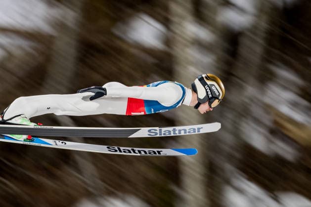 OLYMPICS - Winter Olympic Games, Olympische Spiele, Olympia, OS Milano Cortina 2026 PREDAZZO,ITALY,16.FEB.26 - OLYMPICS, Ski jumping, Skispringen, Ski, nordisch - Winter Olympic Games Milano Cortina 2026, large hill, Super Team, men. Image shows Anze Lanisek (SLO).  GEPAxpictures xMatthiasxTrinkl