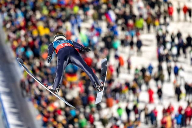 OLYMPICS - Winter Olympic Games, Olympische Spiele, Olympia, OS Milano Cortina 2026 PREDAZZO,ITALY,16.FEB.26 - OLYMPICS, Ski jumping, Skispringen, Ski, nordisch - Winter Olympic Games Milano Cortina 2026, large hill, Super Team, men. Image shows Andreas Wellinger (GER).  GEPAxpictures xMatthiasxTrinkl
