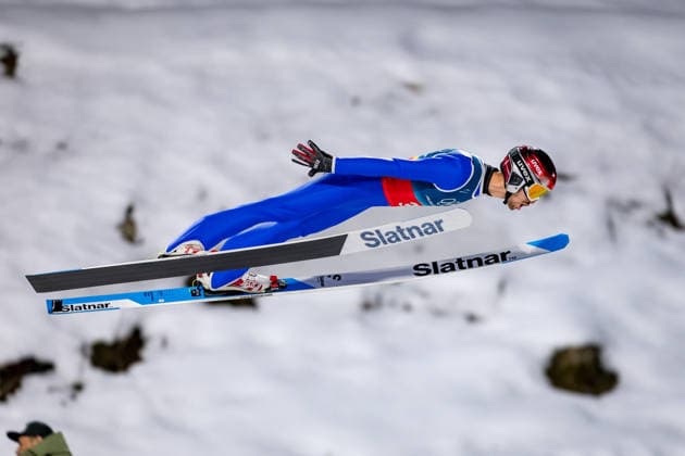 OLYMPICS - Winter Olympic Games, Olympische Spiele, Olympia, OS Milano Cortina 2026 PREDAZZO,ITALY,16.FEB.26 - OLYMPICS, Ski jumping, Skispringen, Ski, nordisch - Winter Olympic Games Milano Cortina 2026, large hill, Super Team, men. Image shows Muhammed Ali Bedir (TUR).  GEPAxpictures xMatthiasxTrinkl