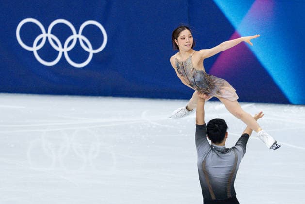 Figure skating, Eiskunstlauf - Milano Cortina 2026 Winter Olympics: Day 10 Riku Miura, Ryuichi Kihara during Milano Cortina 2026 Winter Olympics Figure Skating Pair Skating at Milano Ice Skating Arena in Milan on February 16, 2026 Milan Italy  Copyright: xFotoxOlimpikx originalFilename:jastrzebowski-figuresk260216_np1Wf.jpg