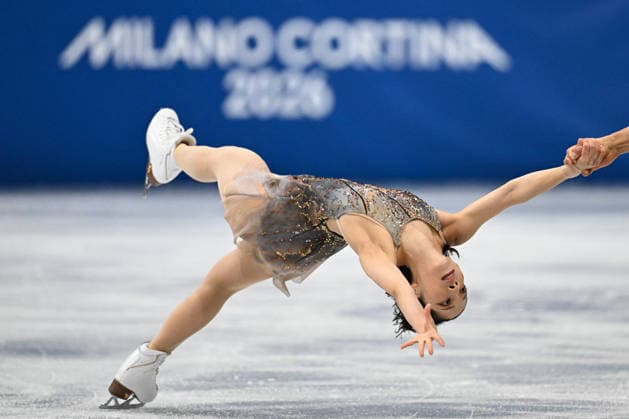 Winter Olympics - Pair Skating Free Figure skating, Eiskunstlauf Riku Miura and partner Ryuichi Kihara of Team Japan compete during Pair Skating - Free Skating final on day ten of the Milano Cortina 2026 Winter Olympic Games, Olympische Spiele, Olympia, OS at Milano Ice Skating Arena on February 16, 2026 in Milan, Italy. Photo by JMP ABACAPRESS.COM Milan Italy  Copyright: xJMP ABACAx
