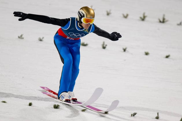 OLYMPICS - Winter Olympic Games, Olympische Spiele, Olympia, OS Milano Cortina 2026 PREDAZZO,ITALY,16.FEB.26 - OLYMPICS, Ski jumping, Skispringen, Ski, nordisch - Winter Olympic Games Milano Cortina 2026, large hill, Super Team, men. Image shows Antti Aalto (FIN).  GEPAxpictures xOliverxLerch