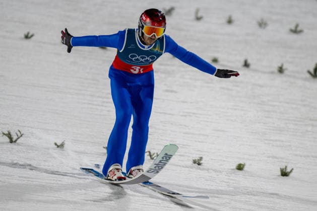 OLYMPICS - Winter Olympic Games, Olympische Spiele, Olympia, OS Milano Cortina 2026 PREDAZZO,ITALY,16.FEB.26 - OLYMPICS, Ski jumping, Skispringen, Ski, nordisch - Winter Olympic Games Milano Cortina 2026, large hill, Super Team, men. Image shows Muhammed Ali Bedir (TUR).  GEPAxpictures xOliverxLerch