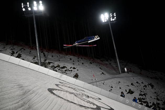 Predazzo, Italy, February 16th 2026. Niko Kytoesaho of Finland in action during the Ski jumping, Skispringen, Ski, nordisch Men s Super Team Large Hill competition of the Olympic Winter games, Winterspiele,Spiele, Summer games 2026 in Predazzo, Italy. (Photo by Igor Kupljenik Sports Press Photo)  Copyright: xIgorxKupljenikx xSPPx Sportspressphoto_SPR93760