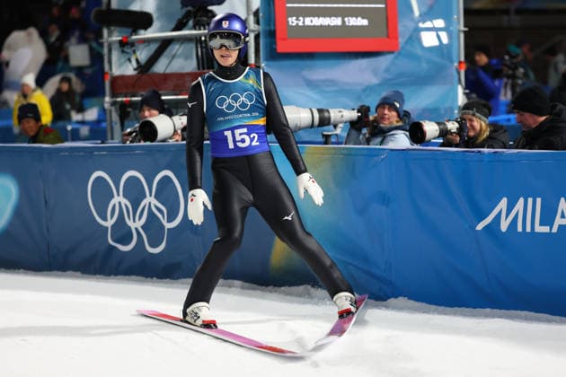 Ryoyu Kobayashi (JPN), FEBRUARY 16, 2026 - Ski jumping, Skispringen, Ski, nordisch : Men s Super Team during the Milano Cortina 2026 Olympic Winter games, Winterspiele,Spiele, Summer games at Predazzo Ski Jumping Stadium in Predazzo, Italy. Noxthirdxpartyxsales  aflo_320170162