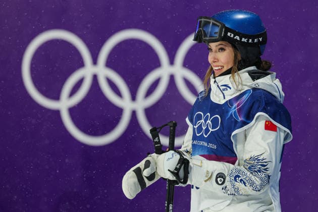 LIVIGNO, ITALY - FEBRUARY 16: Silver medalist Eileen Gu Ailing of Team China reacts after the Women s Freeski Big Air Final on day ten of the Milano Cortina 2026 Winter Olympic Games, Olympische Spiele, Olympia, OS at Livigno Snow Park on February 16, 2026 in Livigno, Italy.  Copyright: xCHINASPORTSx 111621938928