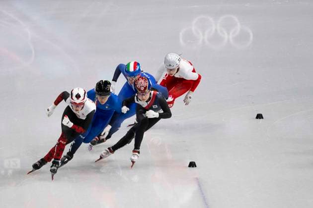 16th February 2026; Milan, Italy, 2026 Winter Olympic Games, Olympische Spiele, Olympia, OS Day Eleven; Women s 1000m Short Track: Arianna Fontana of ITA; Minjeong Choi of KOR; Kim Boutin of CAN; Chiara Betti of ITA; Gabriela Topolska of POL  BestxImages Content restricted for UK based newspaper