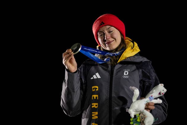 Laura Nolte (Germany), Monobob Women, Milano Cortina 2026 Olympic Games, Olympische Spiele, Olympia, OS 16-02-2026 *** Laura Nolte Germany , Monobob Women, Milano Cortina 2026 Olympic Games 16 02 2026 Copyright: HMBxMedia MarcxNiemeyer