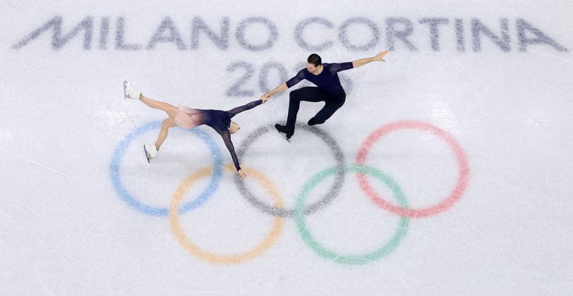 (260217) -- MILAN, Feb. 17, 2026 -- Minerva Fabienne Hase Nikita Volodin of Germany compete during the free skating of Figure skating, Eiskunstlauf Pair Skating at the Milan-Cortina 2026 Olympic Winter games, Winterspiele,Spiele, Summer games in Milan, Italy, Feb. 16, 2026. ) (MICO2026)ITALY-MILAN-OLYMPIC WINTER GAMES-FIGURE SKATING-PAIRS-FREE SKATING LixMing 