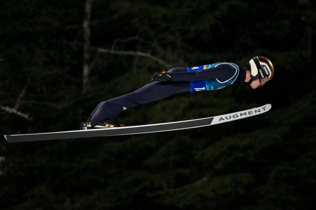 (260217) -- PREDAZZO, Feb. 17, 2026 -- Philipp Raimund of Germany competes during the first round of the Ski jumping, Skispringen, Ski, nordisch men s super team event at the Milan-Cortina 2026 Olympic Winter games, Winterspiele,Spiele, Summer games in Predazzo, Italy, Feb. 16, 2026. ) (MICO2026)ITALY-PREDAZZO-OLYMPIC WINTER GAMES-SKI JUMPING-MEN S SUPER TEAM HuangxWei 