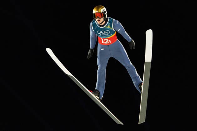 (260217) -- PREDAZZO, Feb. 17, 2026 -- Pawel Wasek of Poland competes during the second round of the Ski jumping, Skispringen, Ski, nordisch men s super team event at the Milan-Cortina 2026 Olympic Winter games, Winterspiele,Spiele, Summer games in Predazzo, Italy, Feb. 16, 2026. ) (MICO2026)ITALY-PREDAZZO-OLYMPIC WINTER GAMES-SKI JUMPING-MEN S SUPER TEAM HuangxWei 