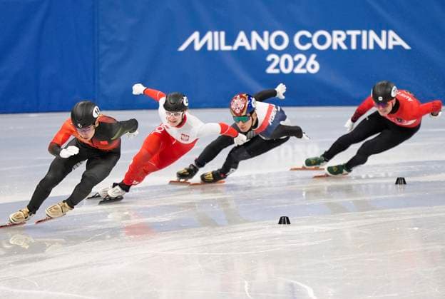 MILAN, ITALY - FEBRUARY 16: Liu Shaoang of Team China competes in heats of the Short Track Speed skating, Eisschnelllauf Men s 500m on day ten of the Milano Cortina 2026 Winter Olympic Games, Olympische Spiele, Olympia, OS at Milano Ice Skating Arena on February 16, 2026 in Milan, Italy.  Copyright: xCHINASPORTSx 111621806904