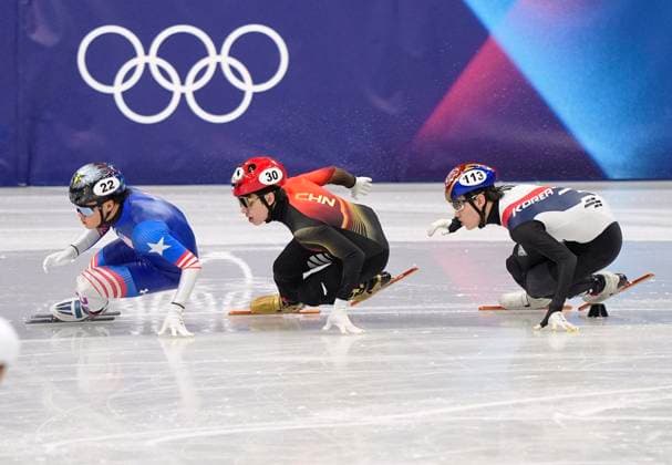 MILAN, ITALY - FEBRUARY 16: Lin Xiaojun of Team China competes in heats of the Short Track Speed skating, Eisschnelllauf Men s 500m on day ten of the Milano Cortina 2026 Winter Olympic Games, Olympische Spiele, Olympia, OS at Milano Ice Skating Arena on February 16, 2026 in Milan, Italy.  Copyright: xCHINASPORTSx 111621806929