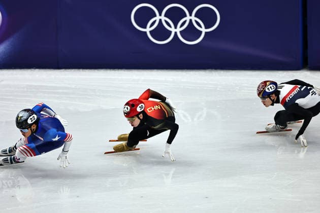 MILAN, ITALY - FEBRUARY 16: Lin Xiaojun of Team China competes in heats of the Short Track Speed skating, Eisschnelllauf Men s 500m on day ten of the Milano Cortina 2026 Winter Olympic Games, Olympische Spiele, Olympia, OS at Milano Ice Skating Arena on February 16, 2026 in Milan, Italy.  Copyright: xCHINASPORTSx 111621806599