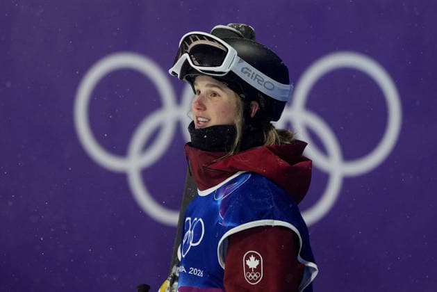 Milan Cortina Olympics: Freestyle skiing Megan Oldham of Canada is pictured during the women s freestyle skiing big air event at the Milan Cortina Olympics on Feb. 16, 2026, at Livigno Snow Park in Livigno, Italy.  A14AA0005295409P