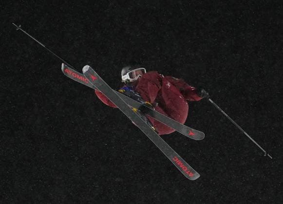 Milan Cortina Olympics: Freestyle skiing Megan Oldham of Canada competes en route to winning gold in the women s freestyle skiing big air at the Milan Cortina Olympics on Feb. 16, 2026, at Livigno Snow Park in Livigno, Italy.  A14AA0005295410P