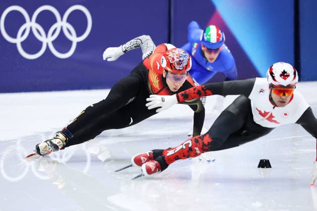 MILAN, ITALY - FEBRUARY 16: Sun Long of Team China competes in heats of the Short Track Speed skating, Eisschnelllauf Men s 500m on day ten of the Milano Cortina 2026 Winter Olympic Games, Olympische Spiele, Olympia, OS at Milano Ice Skating Arena on February 16, 2026 in Milan, Italy.  Copyright: xVCGx 111621843330