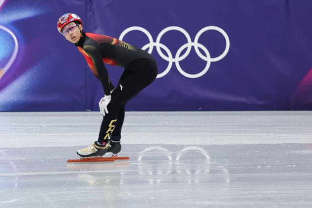 MILAN, ITALY - FEBRUARY 16: Sun Long of Team China competes in heats of the Short Track Speed skating, Eisschnelllauf Men s 500m on day ten of the Milano Cortina 2026 Winter Olympic Games, Olympische Spiele, Olympia, OS at Milano Ice Skating Arena on February 16, 2026 in Milan, Italy.  Copyright: xChinaxNewsxServicex 111621838960