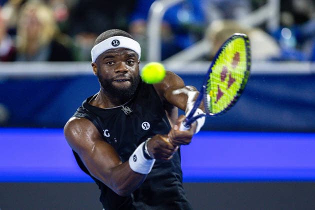 2026 Delray Beach Open - Day 1 - Frances Tiafoe USA Vs Rinky Hijikata AUS Frances Tiafoe of the USA plays against Rinky Hijikata of Australia during their match on Day 1 of the Delray Beach Open at the Delray Tennis Center in Delray Beach, Florida, on February 16, 2026. Delray Beach FL United States  Copyright: xMauricioxPaizx originalFilename:paiz-2026delr260216_np8Ag.jpg