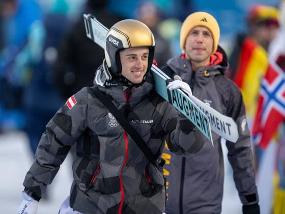 OLYMPICS - Winter Olympic Games, Olympische Spiele, Olympia, OS Milano Cortina 2026 PREDAZZO,ITALY,17.FEB.26 - OLYMPICS, NORDIC SKIING, NORDIC COMBINED, Ski jumping, Skispringen, Ski, nordisch - Winter Olympic Games Milano Cortina 2026, large hill. Image shows Stefan Rettenegger (AUT).  GEPAxpictures xOliverxLerch