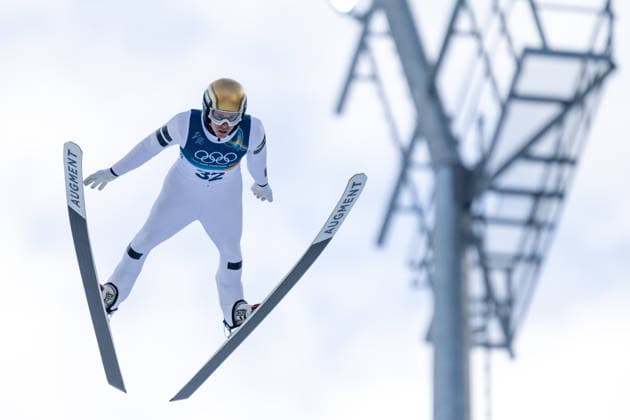OLYMPICS - Winter Olympic Games, Olympische Spiele, Olympia, OS Milano Cortina 2026 PREDAZZO,ITALY,17.FEB.26 - OLYMPICS, NORDIC SKIING, NORDIC COMBINED, Ski jumping, Skispringen, Ski, nordisch - Winter Olympic Games Milano Cortina 2026, large hill. Image shows Stefan Rettenegger (AUT).  GEPAxpictures xOliverxLerch