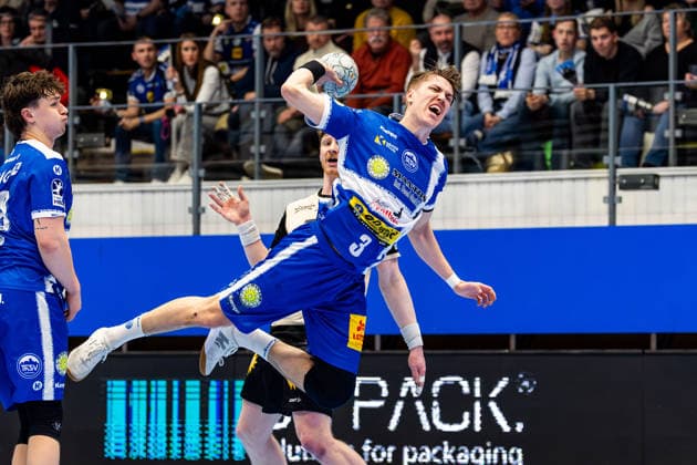 16.02.206, GER, Handball, Maenner, Saison 25 26, Daikin 1.Bl, 21.Spieltag, ThSV Eisenach - Bergischer HC Oskar Joelsson (ThSV Eisenach,3) 99817 Eisenach Werner-Assmann-Halle Am Sportp Thueringen Deutschland