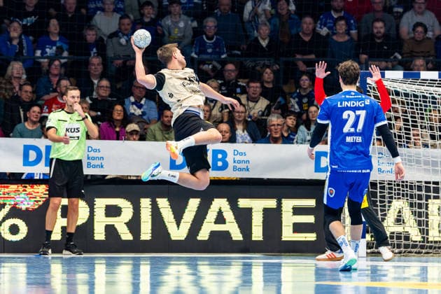 16.02.206, GER, Handball, Maenner, Saison 25 26, Daikin 1.Bl, 21.Spieltag, ThSV Eisenach - Bergischer HC Lars Mitchell Kooij (Bergischer HC) 99817 Eisenach Werner-Assmann-Halle Am Sportp Thueringen Deutschland