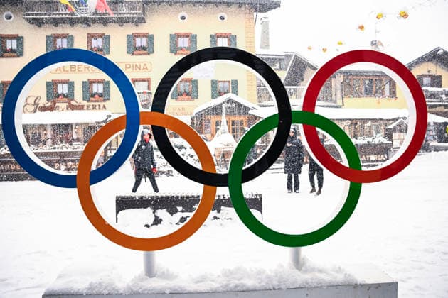 LIVIGNO, ITALY 20260217 The Olympic rings and heavy snowfall in Livigno, Italy. *** The image is included in the SPORTS PACKAGE. For others PAYMENT IMAGE *** LIVIGNO ITALY x10080x *** LIVIGNO, ITALY 20260217 The Olympic rings and heavy snowfall in Livigno, Italy The image is included in the SPORTS PACKAGE For others PAYMENT IMAGE LIVIGNO ITALY x10080x  Copyright: xFredrikxSandberg TTx 2026 OLYMPICS SKICROSS TRAINING