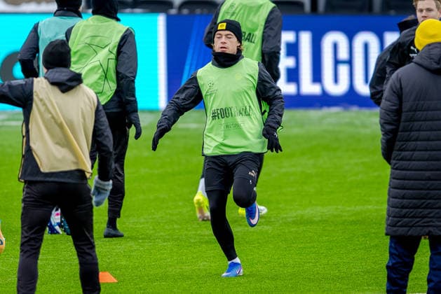 Bodo Glimt trains at Aspmyra Oslo 20260217 Bodo Glimts Patrick Berg during training with Bodo Glimt at Aspmyra before the Champions League football match against Inter Photo Thomas Andersen NTB Oslo Norway EDITORIAL USE ONLY RESTRICTED USE FOR BETTING COMPANIES  Copyright: xThomasxAndersenx xNTBx