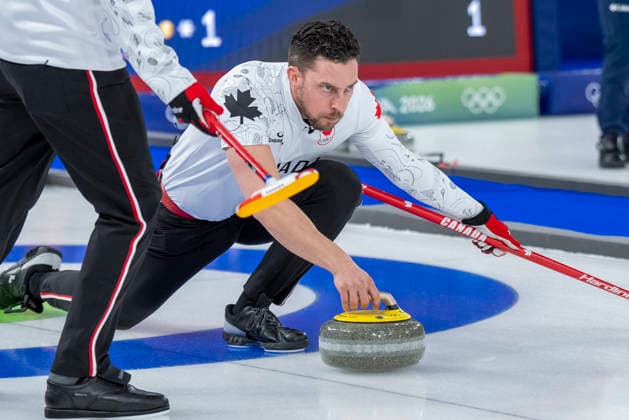 Curling - Milano Cortina 2026 Winter Olympics: Day 9 Brett Galant during Milano Cortina 2026 Winter Olympics Men s Curling Round Robin at Curling Olympic Stadium in Cortina D Ampezzo on February 15, 2026 Cortina Italy  Copyright: xAndrzejxIwanczukx originalFilename:iwanczuk-curlingm260217_npMjE.jpg