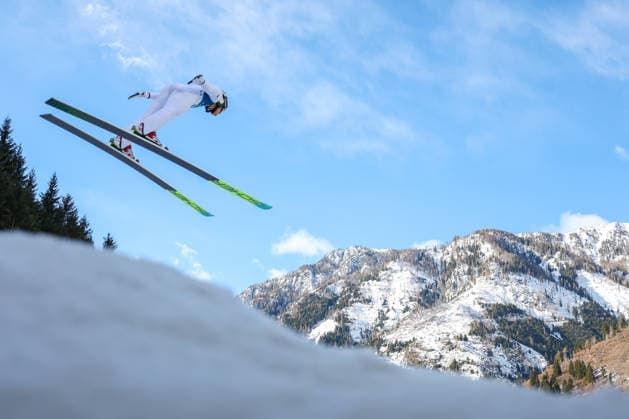 (260217) -- PREDAZZO, Feb. 17, 2026 -- Yachi Sora of Japan competes during the Ski jumping, Skispringen, Ski, nordisch competition round of the Nordic Combined Individual Gundersen Large Hill 10km at the 2026 Milan-Cortina Winter Olympics in Predazzo, Italy, Feb. 17, 2026. ) (MICO2026)ITALY-PREDAZZO-OLYMPIC Winter games, Winterspiele,Spiele, Summer games NORDIC COMBINED-INDIVIDUAL GUNDERSEN LARGE HILL 10KM HuangxWei 