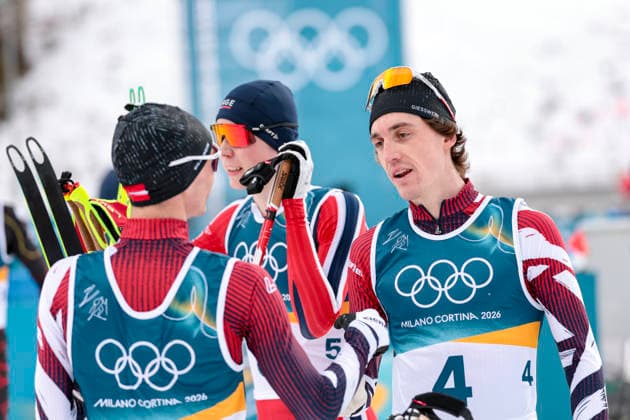OLYMPICS - Winter Olympic Games, Olympische Spiele, Olympia, OS Milano Cortina 2026 TESERO,ITALY,17.FEB.26 - OLYMPICS, NORDIC SKIING, NORDIC COMBINED, CROSS COUNTRY - Winter Olympic Games Milano Cortina 2026, 10km Gundersen. Image shows Johannes Lamparter and Thomas Rettenegger (AUT).  GEPAxpictures xMatthiasxTrinkl