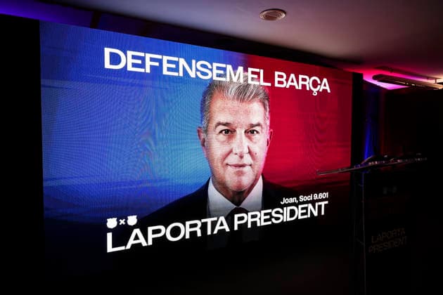 February 17, 2026, Barcelona, Barcelona, SPAIN: Joan Laporta attends the press conference, PK, Pressekonferenz during the presentation of his candidacy for the presidency of FC Barcelona, Barca with the Ã¢â‚¬ËœDefensem el BaroÂßaÃ¢â‚¬â ¢ platform at Sede Ã¢â‚¬ËœDefensem el BaroÂßaÃ¢â‚¬â ¢ on February 17, 2026 in Barcelona, Spain. Joan Laporta Press Conference For The FC Barcelona Presidential Elections  - ZUMAa181 20260217_zaa_a181_014 Copyright: xJavierxBorregox