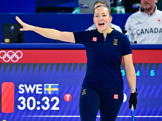 CORTINA, ITALY 20260217 Agnes Knochenhauer of team Hasselborg during the women s group stage match, round 9, between Sweden and Canada in the Olympic curling in Cortina. *** The image is included in the SPORTS PACKAGE. For others PAYMENT IMAGE *** CORTINA ITALY x10030x *** CORTINA, ITALY 20260217 Agnes Knochenhauer of team Hasselborg during the women s group stage match, round 9, between Sweden and Canada in the Olympic curling in Cortina The image is included in the SPORTS PACKAGE For others PAYMENT IMAGE CORTINA ITALY x10030x  Copyright: xJonasxEkströmer TTx 2026 OLYMPICS WOMEN S CURLING SWEDEN-CANADA