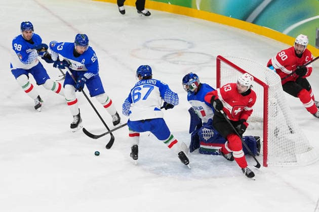 Ice hockey, Eishockey - Italy-Switzerland at the 2026 Winter Olympics, Milan, Italy, Thursay, Feb. 17, 2026. (Gian Mattia D Alberto LaPresse)  Copyright: xGianxMattiaxD Alberto LaPressex