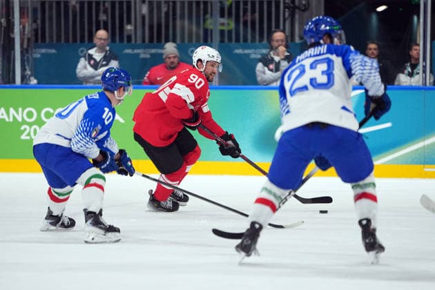 Ice hockey, Eishockey - Italy-Switzerland at the 2026 Winter Olympics, Milan, Italy, Thursay, Feb. 17, 2026. (Gian Mattia D Alberto LaPresse)  Copyright: xGianxMattiaxD Alberto LaPressex