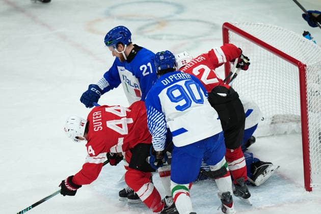 Ice hockey, Eishockey - Italy-Switzerland at the 2026 Winter Olympics, Milan, Italy, Thursay, Feb. 17, 2026. (Gian Mattia D Alberto LaPresse)  Copyright: xGianxMattiaxD Alberto LaPressex