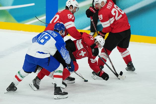 Ice hockey, Eishockey - Italy-Switzerland at the 2026 Winter Olympics, Milan, Italy, Thursay, Feb. 17, 2026. (Gian Mattia D Alberto LaPresse)  Copyright: xGianxMattiaxD Alberto LaPressex